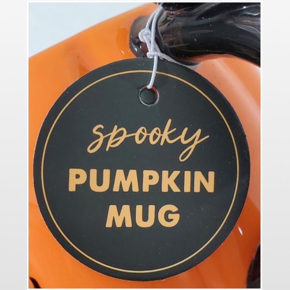 New ECCOLO Mug Coffee Orange Pumpkin Black Cat Home Halloween NWT - Picture 10 of 12